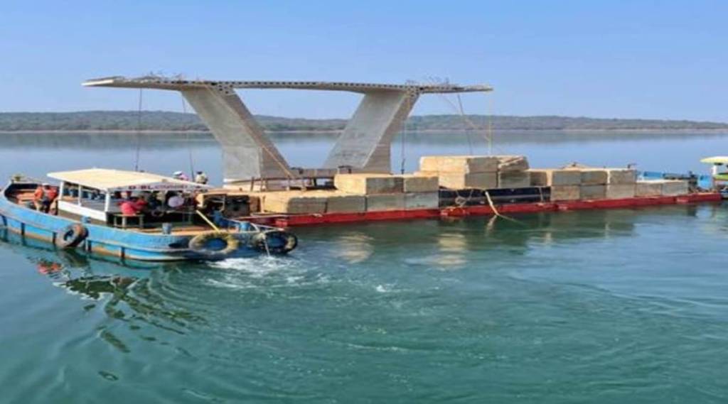 Construction work of New Link NH133B in Jharkhand including Ganga