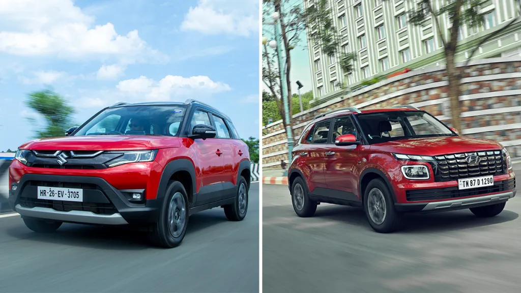 2022 Maruti Suzuki Brezza vs 2022 Hyundai Venue driving