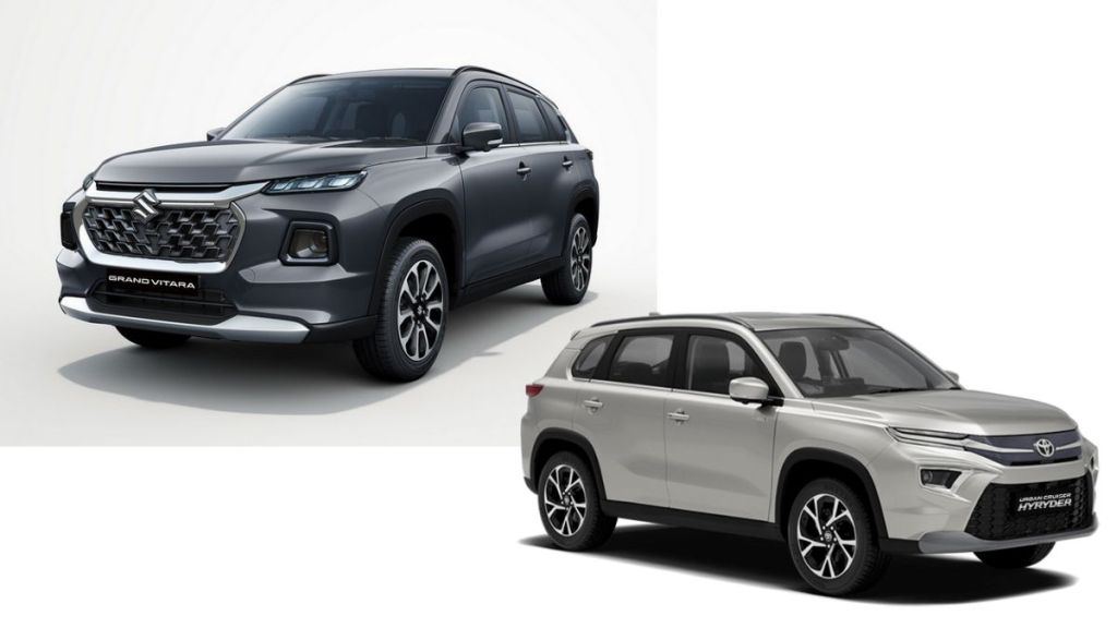 maruti suzuki grand vitara vs toyota urban cruiser hyryder difference and similarities explained