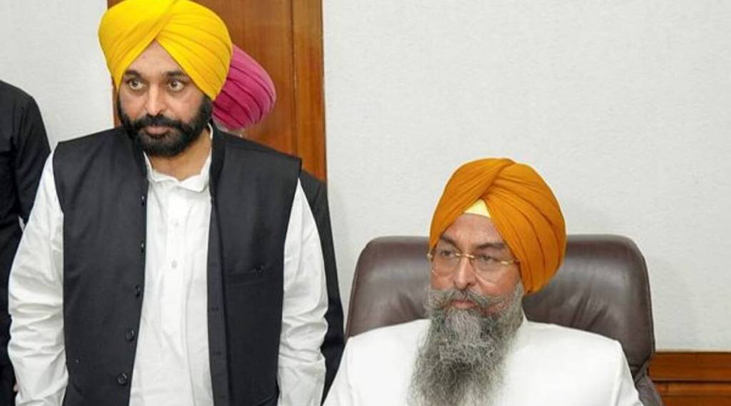 Punjab Vidhan Sabha Speaker Kultar Singh Sandhwan with Punjab CM Bhagwant Mann.