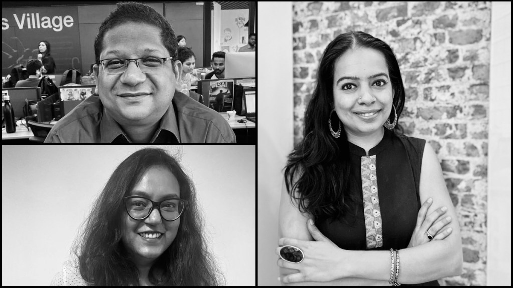 Left to right: Govind Agarwal, Sulagna Chanda, Neha Gupta