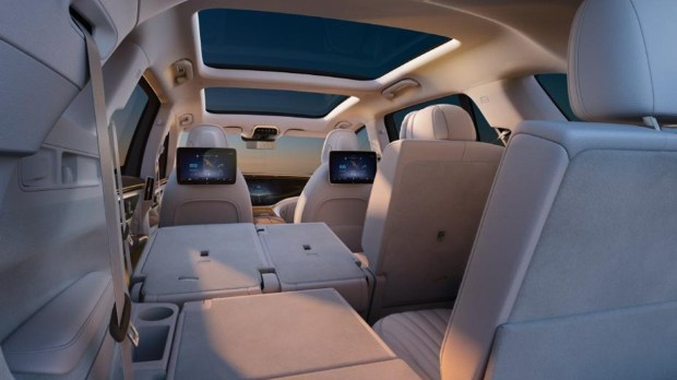 Mercedes-Benz EQS electric SUV rear seats