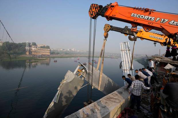 The newly reopened attraction was packed with people. Based in Morbi, Ajanta is mainly known for making clocks, mosquito racquets and electric bikes. Local news reports said the company reopened the bridge to the public without first obtaining a “fitness certificate.