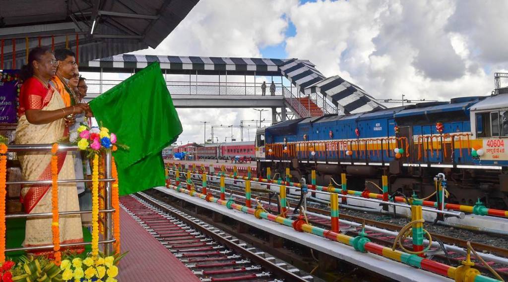 Expanding rail connectivity in NorthEast President Murmu flags off