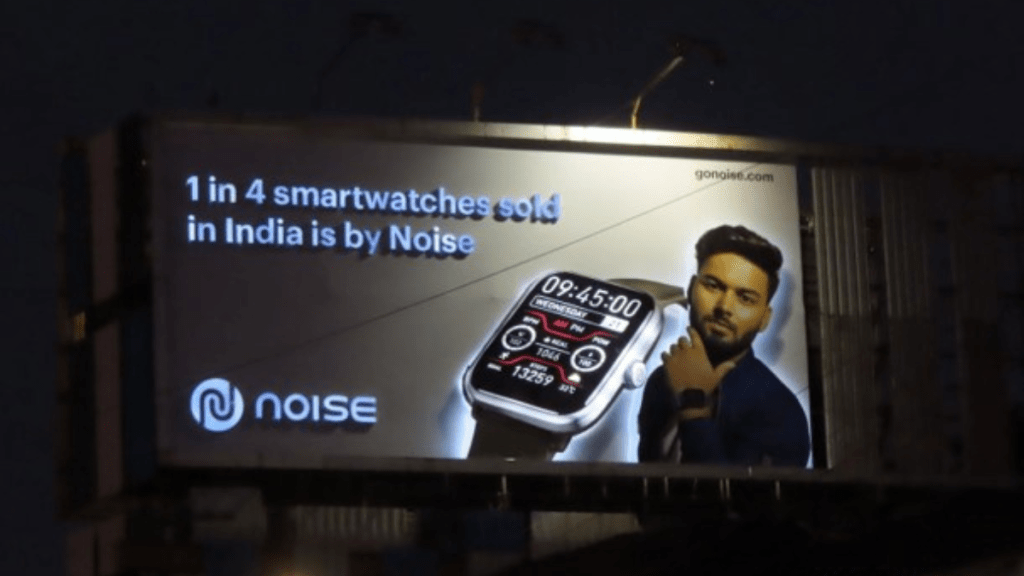 Noise rolls out its outofhome campaign featuring Rishabh Pant Brand