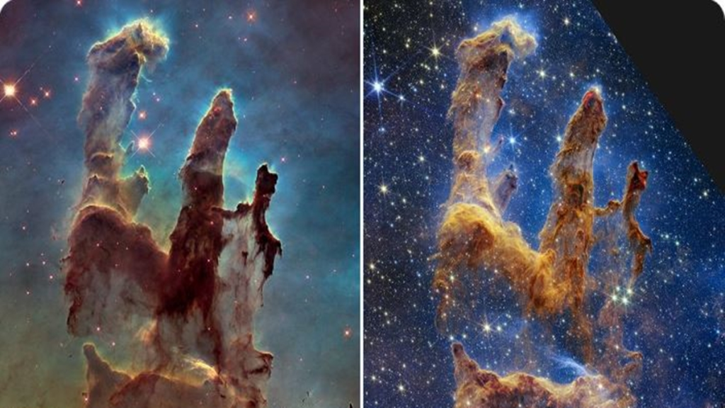 NASA James b captures stunning pics of Pillars of Creation