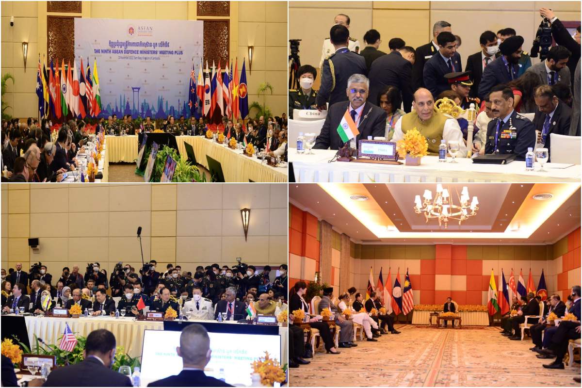 Defence Minister Rajnath Singh participated in the ninth ASEAN Defence Ministers’ Meeting (ADMM) Plus in Siem Reap, Cambodia on November 23. During his address to the ADMM Plus forum, Singh called for 