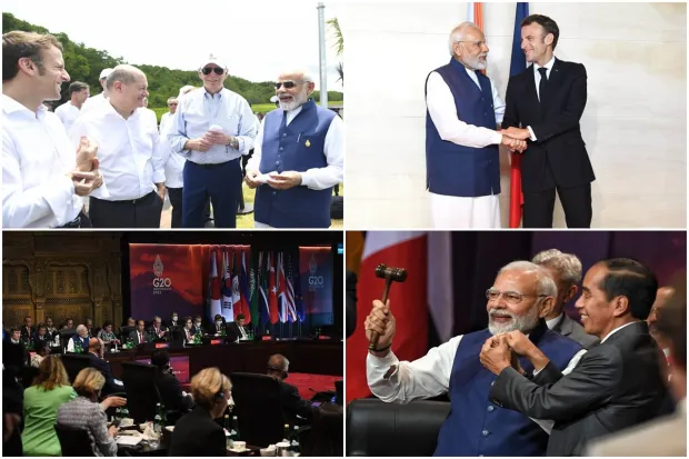 Demonstrating commitment to climate action. PM Narendra Modi with other G20 leaders planted mangroves at the Taman Hutan Raya Ngurah Rai forests. India has joined the Mangrove Alliance for Climate, a joint initiative of Indonesia & UAE under the Indonesian G20 Presidency. Addressed the G20 session on Digital Transformation. Many tech innovations are among the biggest transformations of our era. Technology has emerged as a force multiplier in battling poverty. Digital solutions can show the way to solve global challenges like climate change. India took charge of G20. G20 India will be Inclusive, ambitious, decisive and action-oriented.