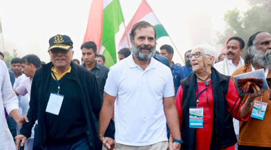 Former Navy chief Admiral Ramdas joins Rahul Gandhi in Bharat Jodo