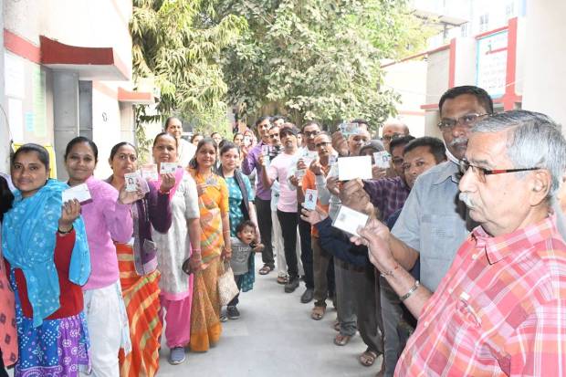 For the second phase of the Gujarat polls, a total of 833 candidates from 61 political parties, including Chief Minister Bhupendra Patel of the Bharatiya Janata Party (BJP), are in the fray in the 93 Assembly segments spread across Ahmedabad, Vadodara, Gandhinagar and other districts. (PTI Photo)