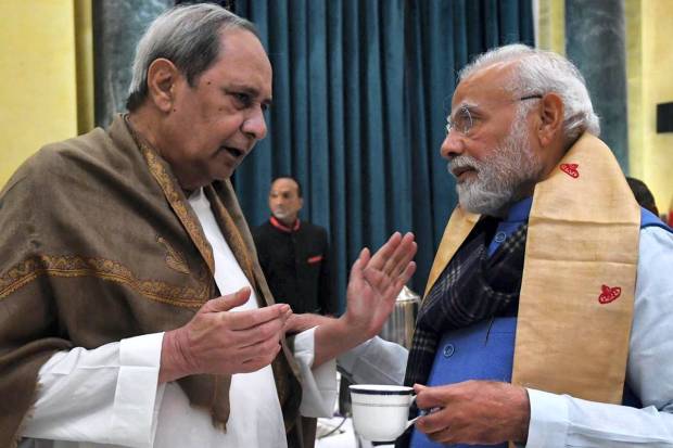Prime Minister Narendra Modi with Odisha Chief Minister Naveen Patnaik during the all-party meeting on G20 summit, in New Delhi. (PTI Photo)
