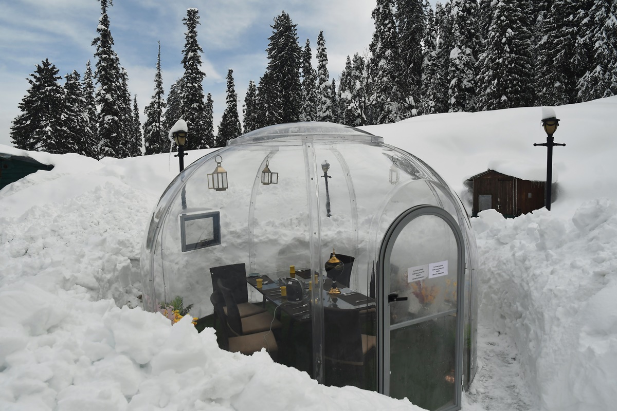 Glass Igloo A new tourist attraction at Jammu and Kashmir’s Gulmarg