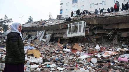 Some 3,000 buildings collapsed in the earthquake