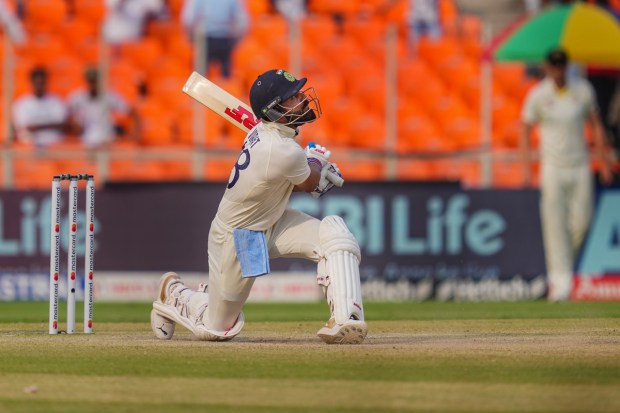 Virat Kohli plays a shot during the 4th day of the fourth test cricket match between India and Australia, at Narendra Modi stadium in Ahmedabad. (Photo: PTI)