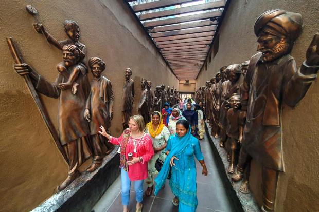 Amritsar: People visit Jallianwala Bagh on the eve of 104-years of the Jallianwala Bagh Massacre, in Amritsar, Wednesday, April 12, 2023. The Jallianwala Bagh massacre, which took place on April 13, 1919, the Baisakhi day, after Brigadier-General Reginald Edward Harry Dyer ordered 50 British Indian Army soldiers to open fire on a crowd marks one of the darkest moments in Indian history. (PTI Photo)