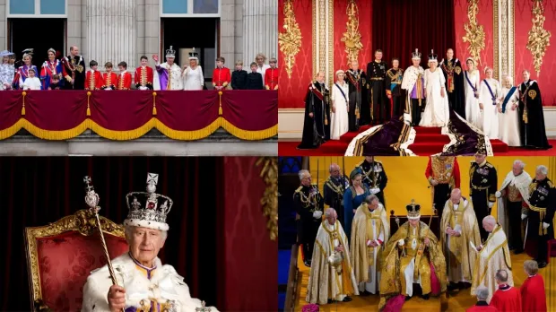 The world has been treated to official photographs of the newly crowned King Charles III and Queen Camilla, captured by photographer Hugo Burnand. The photographer has also captured the couple's wedding in 2005. The regal pair were snapped in their full regalia just after their coronation ceremony at Westminster Abbey, with group shots featuring other senior royals and family members also taken. The stunning images were captured in the Throne Room and Green Drawing Room of Buckingham Palace, adding an extra layer of grandeur to the already awe-inspiring visuals.People Magazine reported that for the portrait, King Charles was seated on one of two throne chairs created in 1902 for the coronation of King Edward VII. The crown worn by the new king, weighing 1.06 kg and measuring 31.5cm in height, is studded with 2,868 diamonds, 17 sapphires, 11 emeralds, 269 pearls, and four rubies, including the massive Cullinan II diamond, the second-largest stone ever cut from the Cullinan diamond, and the largest diamond ever found, according to the Royal Collection Trust. These images are a testament to the grandeur and majesty of the British monarchy. (Images/AP/PTI)