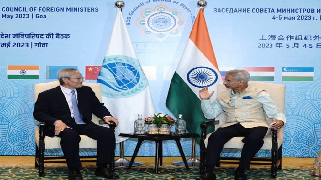 S Jaishankar with Zhang Ming