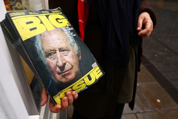 A vendor sells copies of The Big Issue in Durham, Britain, on Friday. (Photo: Reuters)