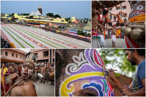 In Puri, thousands of devotees have congregated for Lord Jagannath's annual 'Ratha Jatra' on Tuesday. The Odisha government has made elaborate arrangements.Shree Jagannath Temple Administration (SJTA) chief administrator Ranjan Kumar Das on Tuesday said that a congregation of around 10 lakh people in Puri is expected. Here the chariots of Lord Balabhadra, Devi Subhadra, and Lord Jagannath will be pulled to the Shree Gundicha temple today.Meanwhile, in Delhi, President Droupadi Murmu on Tuesday offered prayers at the Jagannath Mandir in Hauz Khas.The Ratha Yatra of Puri is considered not only the oldest but also the largest Hindu chariot festival celebrated annually. It is observed on the bright half of the lunar month of Ashadh (June-July).In the year 2024, Jagannath Puri Rath Yatra will take place on the 7th of July. Here are some photos. Have a look: