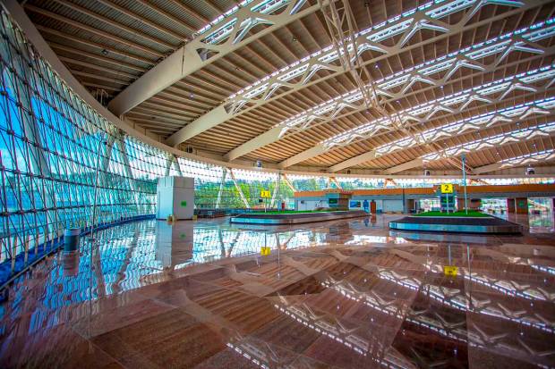 One of the notable features of the building is its emphasis on eco-friendliness, with the entire terminal designed to harness 100% natural lighting for 12 hours daily through strategically placed skylights on the roof. (PTI Photo)
