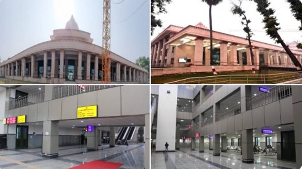 Redevelopment work of Ayodhya railway station is going on in full swing ...