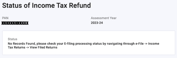 Income tax refund status