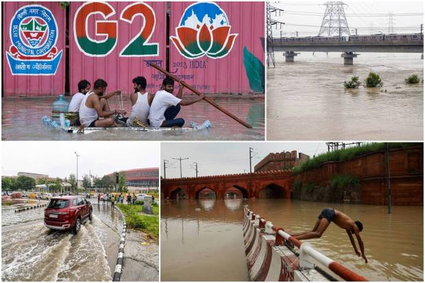 Delhi, the national capital of India, continued to witness a flood-like situation on Friday. Following heavy rainfall and spate in the river for the past few days, several low-lying areas near the Yamuna inundated.Nevertheless, according to the Delhi Flood Control Department, Yamuna's water level is dropping as it was recorded at 208.44 meters at the Old Railway Bridge at 7 am on Friday against 208.66 metres (the highest ever record) at 8 pm last night.On Friday, India Meteorological Department (IMD) predicted that for the next 4-5 days the national capital will likely receive light to moderate rain accompanied by thunderstorms.On Thursday from the adjacent areas of the Yamuna in Delhi, a total of 23,692 people were evacuated. Delhi government said that it is taking all measures to control the situation.Here are some photos. Have a look: