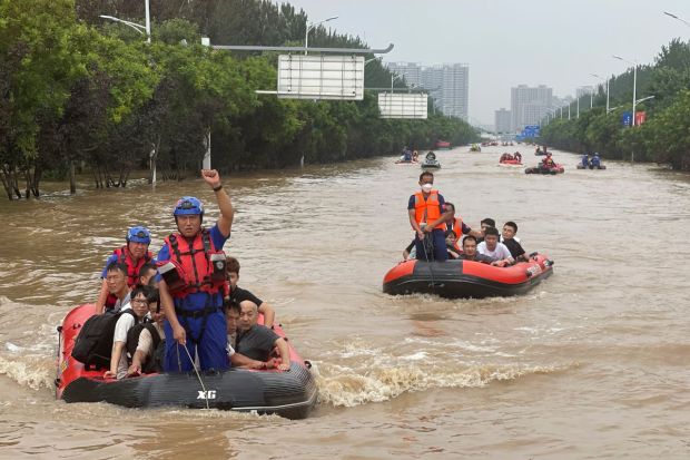 China’s National Meteorological Center had initially expected the typhoon to make landfall in the southeastern Zhejiang province, where local authorities called ships into port and halted passenger ferry services. (AP Photo)
