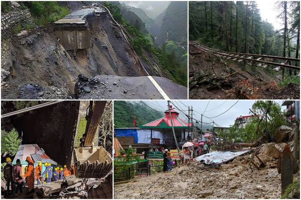 Monsoon mayhem continues in Himachal Pradesh and Uttarakhand states of the country. Houses and roads are getting collapsed, people are losing their lives as a result of nature's fury.On Wednesday, the officials said that the casualty toll in the rain fury in Himachal rose to 57. The body of a female was pulled out of the rubble of a collapsed Shiv temple near Summer Hill in Shimla.Incessant rainfall has battered Himachal Pradesh since Sunday. 