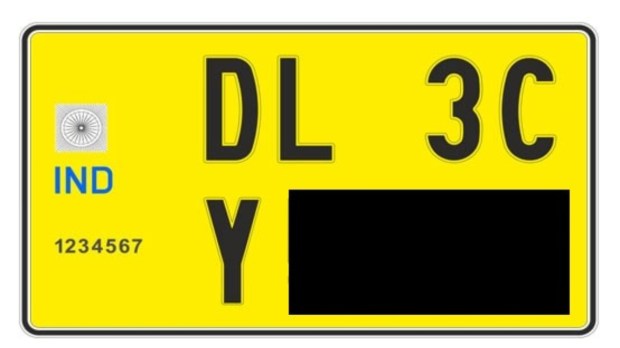 yellow-number-plate