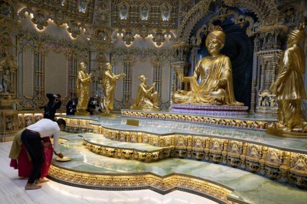Two days after his arrival in India for his inaugural official visit, Sunak's visit to Akshardham took place. During his time there, Sunak shared his wish to visit a temple and expressed his deep pride in his Indian heritage. (Image/Reuters)