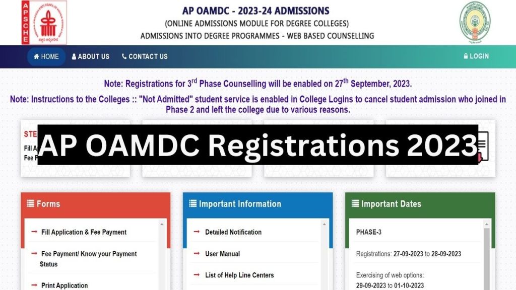 Andhra pradehs, AP OAMDC, education
