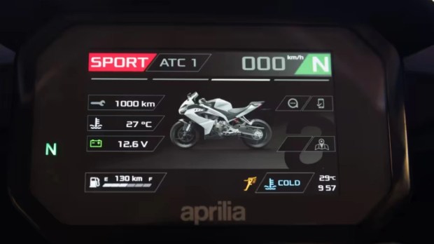 Aprilia RS 457 instrument panel