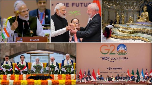 The first day of the G20 Summit on September 9 was marked by significant achievements. Notable highlights from day 1 included the approval of the New Delhi Leadership Declaration, the unveiling of a substantial economic corridor connecting India, the Middle East, and Europe, and the formal inclusion of the African Union (AU) as a permanent member of the Group of 20.As the G20 Summit concluded on day 2 today, Prime Minister Narendra Modi passed the presidency gavel to the President of Brazil, Luiz Inácio da Silva. (Images/PTI, Reuters, AP)