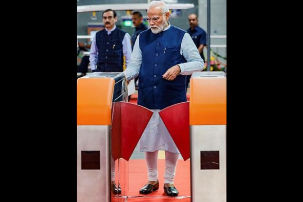 The line will now connect Dwarka Sector 21 to a newly established metro station called Yashobhoomi Dwarka Sector 25. (Image: PTI)