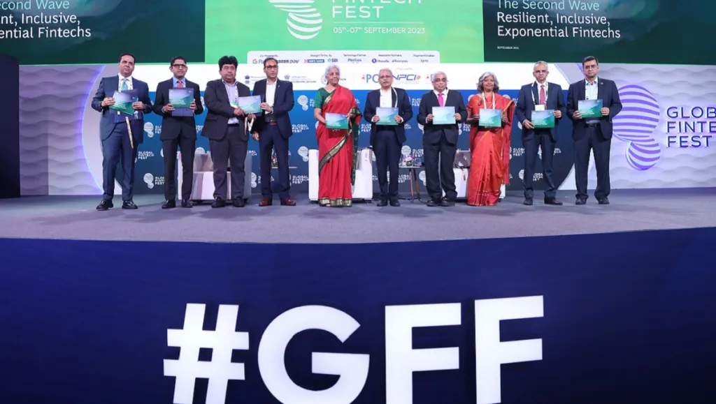 fintech, Nirmala Sitharaman, finance minister, conventional banks, financial inclusion, new-to-credit customers, cyber threat, tax evasions, global collaboration, technological integration
