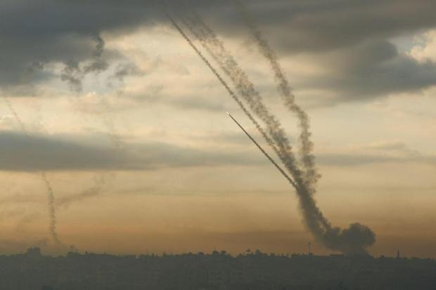 Rockets are fired by Palestinian militants into Israel, in Gaza. (Image/Reuters)