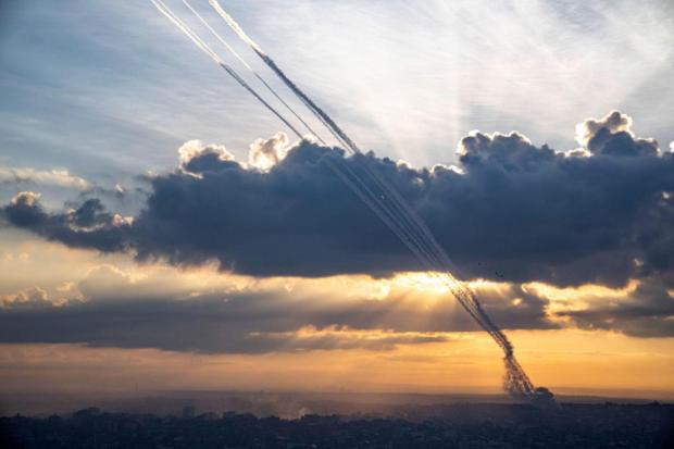 Rockets are fired toward Israel from Gaza. (Image/AP)