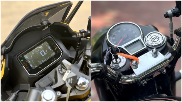 Karizma Vs Bullet_ Instrument panel