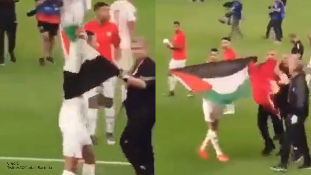 Did Christiano Ronaldo really wave the Palestinian flag after victory
