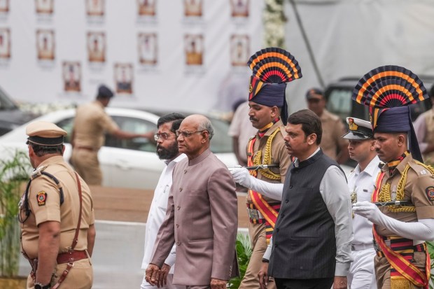 They paid tributes at the martyrs' memorial in the premises of the Police Commissioner Office in south Mumbai, where state Deputy CM Devendra Fadnavis, ministers Mangal Prabhat Lodha, Deepak Kesarkar, city police chief Vivek Phansalkar and other senior officials were also present. (PTI Photo)