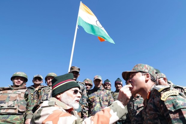 For me, a place where our security forces are deployed is no less than a temple: PM Modi to soldiers at Lepcha in Himachal Pradesh. (PTI Photo)