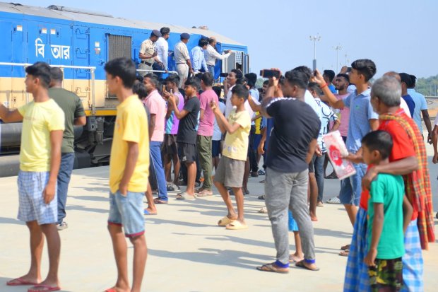 The trial run has successfully established connectivity between Gangasagar – Bangladesh’s last railway station before India on this route – and Nischintapur, the last Indian railway station before the border.(Express Photo)