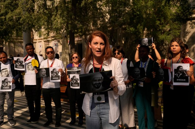 Abdel-Fattah is a famous Egyptian activist who participated in the 2011 Arab Spring, and has been in and out of prison since then for his criticism of the regime. (AP Photo)