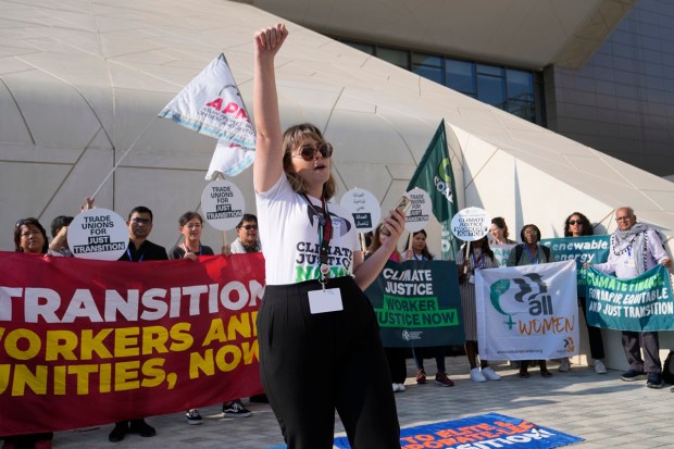The protesters criticized the U.N. for allowing the summit to be held in countries that violate human rights and suppress dissent. (AP Photo)
