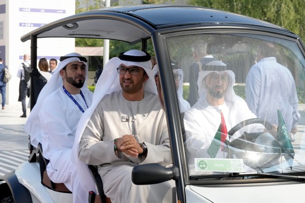 The U.N. asked them to fold over the signs with the names of the detainees, and to avoid naming the UAE and Egypt during the protest. (AP Photo)