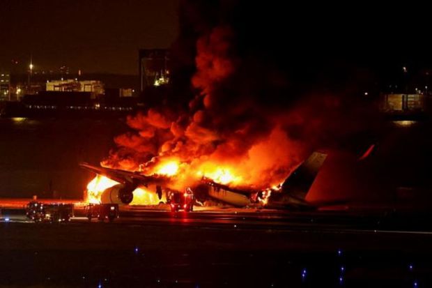 U.S. aviation safety officials will provide assistance to Japan in the reading of airplane recorders to get a clearer idea of what caused the deadly collision, according to the head of the main U.S. transport regulator. The collision marked the first time a modern lightweight airliner has burnt down and is being seen as a test case for how well a new generation of carbon-composite airplanes copes with a catastrophic fire. (Photo: Reuters)