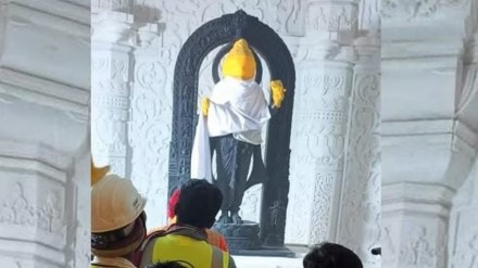 1st photo of Ram Lalla idol installed inside Ayodhya temple's sanctum sanctorum