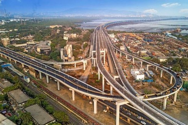 Atal Bihari Vajpayee Sewri-Nhava Sheva Atal Setu ahead of its inauguration. (Image: PTI)