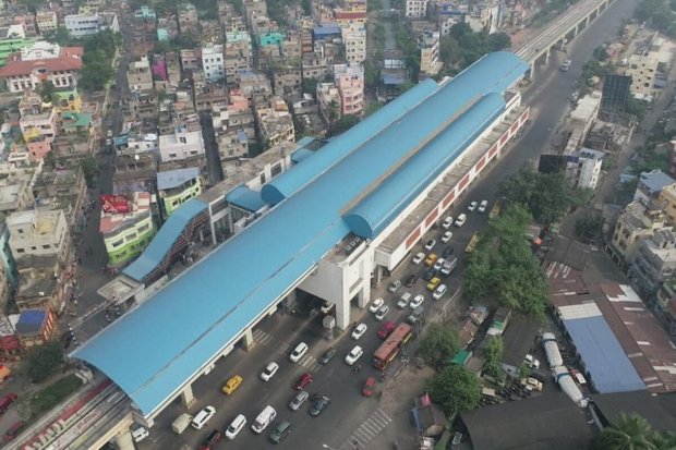 Panoramic view of Kolkata’s VIP Bazar metro station on the Orange line (Image/Kolkata Metro)